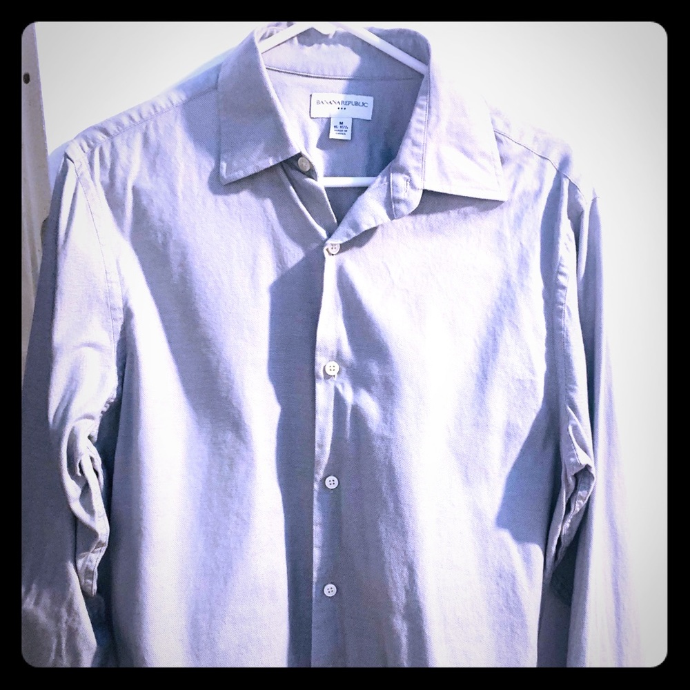 Banana Republic Gray Button Down